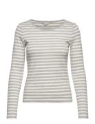 Slim Striped 1X1 Ribbed Ls T-Shirt GANT Grey