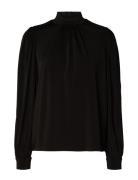 Slfsaya Ls High Neck Top Selected Femme Black