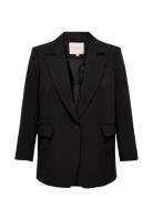 Carlana-Berry L/S Ovs Blazer Tlr Noos ONLY Carmakoma Black