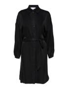 Slfirene-Tonia Ls Shirt Dress Curve Selected Femme Black