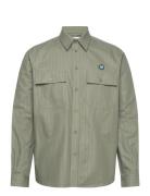 Carson Herringb Shirt Double A By Wood Wood Khaki