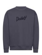 Noel Aa Script Embroidery Sweatshir Double A By Wood Wood Navy