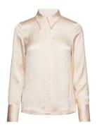 Satin Textured Shirt Mango Beige