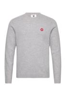 Tay Badge Lambswool Jumper Double A By Wood Wood Grey
