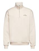 Crew Half-Zip Sweatshirt Les Deux Cream