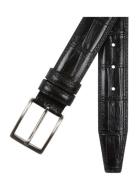 Croco Leather Belt Portia 1924 Black
