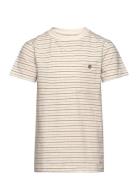 T-Shirt Ss Stripe En Fant Beige