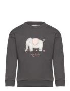 Printed Cotton Sweatshirt Mango Grey