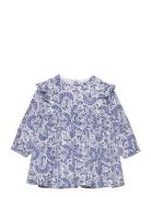 Printed Cotton Dress Mango Blue