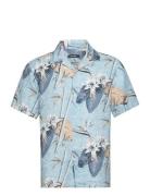 Elio Tropical Print Reg Shirt J. Lindeberg Blue