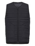 Go Anywear? Quilted Padded Zip Vest Knowledge Cotton Apparel Black
