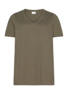 Carbonnie Life S/S V-Neck A-Shape Tee ONLY Carmakoma Green