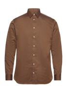 Slhslimethan Shirt Ls Classic Noos Selected Homme Brown