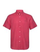 Douglas Bd Linen Shirt Ss Morris Pink