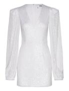 Sequin Puffy Sleeve Dress ROTATE Birger Christensen White