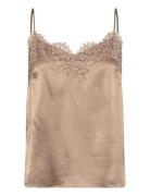 Silk Strap Top Rosemunde Brown