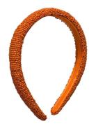 Solid Slim Beaded Hairbrace Becksöndergaard Orange