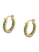Lunar Earrings Gold/Green Small Mockberg Gold