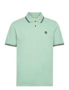 Millers River Tipped Pique Short Sleeve Polo Granite Green Timberland ...
