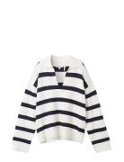 Knit Pullover Striped Tom Tailor White