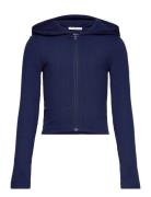 Cropped Rib Jacket Tom Tailor Blue