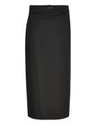 Midi Wrap Skirt Mango Black