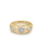 The Bezel Heart Signet Ring- Gold- 8 LUV AJ Gold