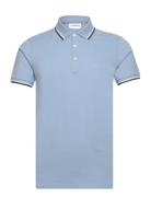 Polo Shirt With Contrast Piping Lindbergh Blue