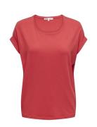 Onlmoster S/S O-Neck Top Noos Jrs ONLY Red
