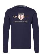 Archive Shield Ls T-Shirt GANT Navy