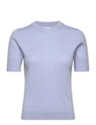 Objnoelle S/S Knit T-Shirt Noos Object Blue
