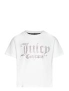 Luxe Ombre Diamante Ss Boxy Tee Juicy Couture White