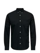 Onsremy Ls Reg Wash Oxford Shirt ONLY & SONS Black