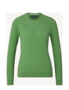 Marline Organic Cotton Cable Knitted Sweater Lexington Clothing Green