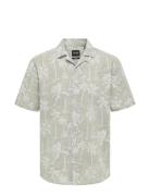 Onscaiden Ss Reg Hawaii Aop Linen Noos ONLY & SONS Beige