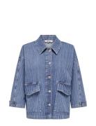 Onlkirsi Ls Striped Dnm Jacket Dot ONLY Blue