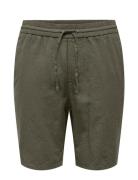 Onslinus 0007 Cot Lin Shorts Noos ONLY & SONS Khaki