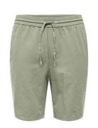 Onslinus 0007 Cot Lin Shorts Noos ONLY & SONS Khaki