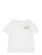 Embroidered Cotton T-Shirt Mango White