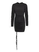 Slinky Mini Ruffle Dress ROTATE Birger Christensen Black