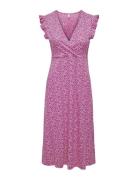 Onlmay S/L Wrap Midi Dress Box Jrs ONLY Pink