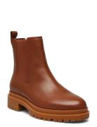 Corinne Burnished Leather Bootie Lauren Ralph Lauren Brown