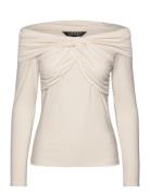 Jersey Off-The-Shoulder Top Lauren Ralph Lauren Cream