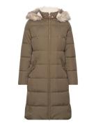 Faux Fur–Trim Hooded Down Coat Lauren Ralph Lauren Brown