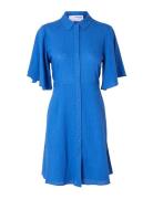 Slfgulia 2/4 Short Shirt Dress Selected Femme Blue
