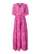 Slfcathi-Sadie 3/4 Ankle Dress Ff Selected Femme Pink