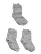 3-Pack Cotton Socks Melton Grey