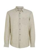 Linen Cotton Regular Shirt Calvin Klein Khaki