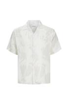 Jjjeff Abstract Print Resort Shirt Ss Jack & J S White