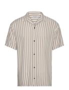 Jjjeff Resort Stripe Shirt Ss Relaxed Jack & J S Beige